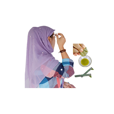 Traditional recipe Treats earache from Semak Susu Afrika