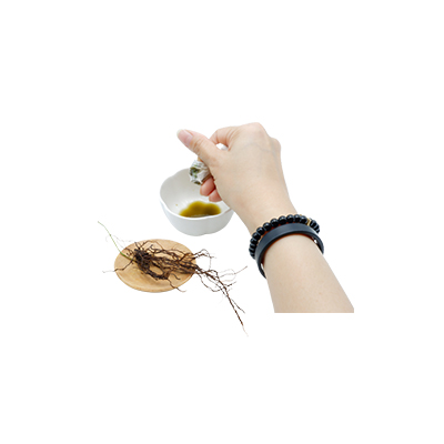 Traditional recipe Treats swollen neck glands from Pakis Paku Renda