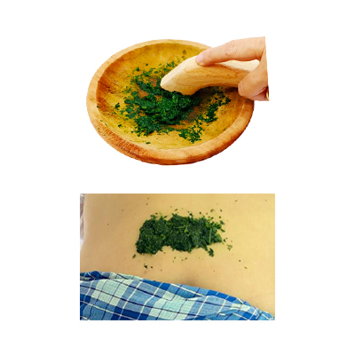 Traditional recipe Postpartum Abdominal Poultice from Paria Gunung