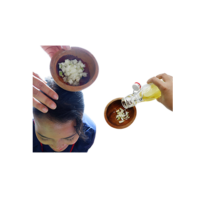 Traditional recipe Stimulating hair growth from Bawang Bombai